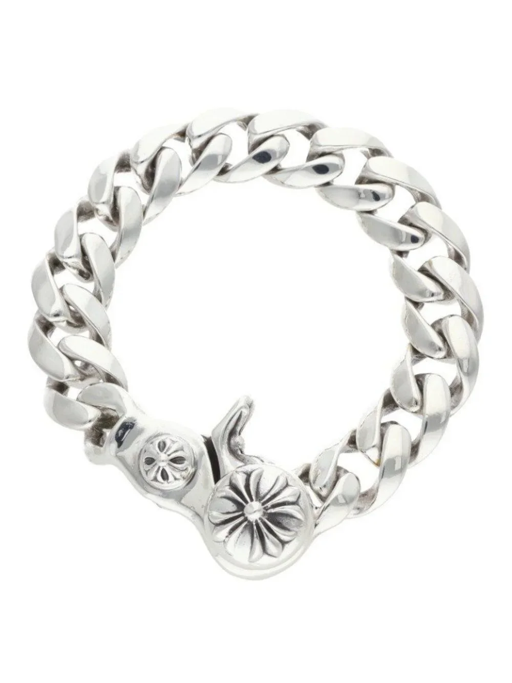Chrome Hearts Clsc Chn Lnk Classic Link Clip Silver Bracelet